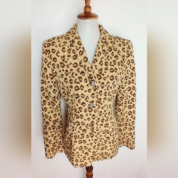 DANA BUCHMAN LEOPARD SILK JACKET - Picture 7 of 10